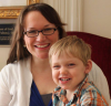 Bonnie Engstrom with her son, James Below:  Venerable Fulton Sheen