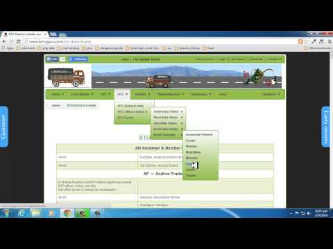 lorryguru.com - RTO office  Districts in India demo