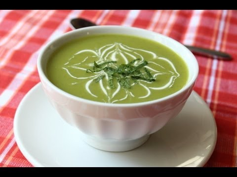 Chilled Sugar Snap Pea Soup - Cold Spring Pea Soup