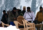 Bolywood Actor Saif Ali Khan during the shooting of film Phantom at Kongdoori World famous Ski resort Gulmarg 60 kms From Srinagar  on Thrusday 16 january 2014.