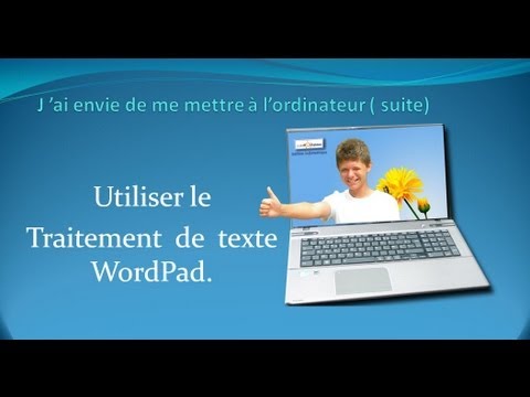 Utiliser WordPad de Windows.