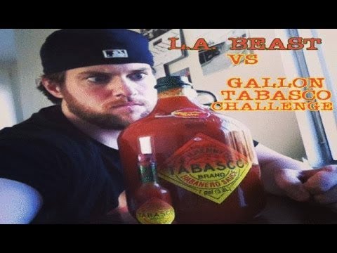 L.A. BEAST DRINKS A GALLON OF TABASCO SAUCE (vomit alert)