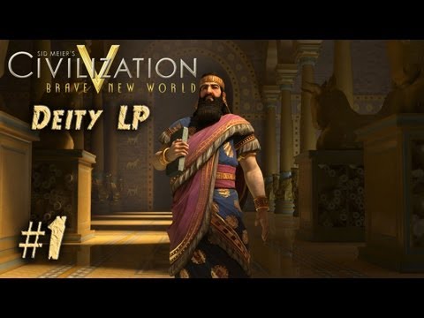 Civilization 5 Brave New World Deity Let's Play (Assyria) - Part 1