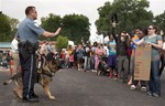 Protestors confront police during an impromptu rally