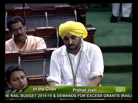 Bhagwant Mann Raise The Railway Problem of Punjab in Parliament