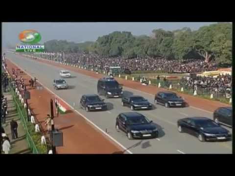 Indian Republic day 2013- Prime Minister's,President's and Vice President's motorcades