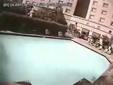 Japan 8.9 Earthquake ~ Rare video of Earthquake at pool, Sunami Waves create & Thrash Everything