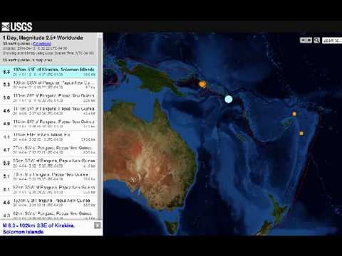 BREAKING NEWS!! M8 3 EARTHQUAKE IN THE SOLOMON ISLANDS