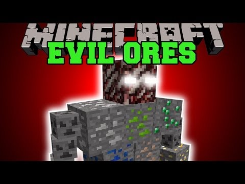 Minecraft: EVIL ORES (FAKE ORE MOBS, BOSS, DIMENSION, & MORE!) Mod Showcase