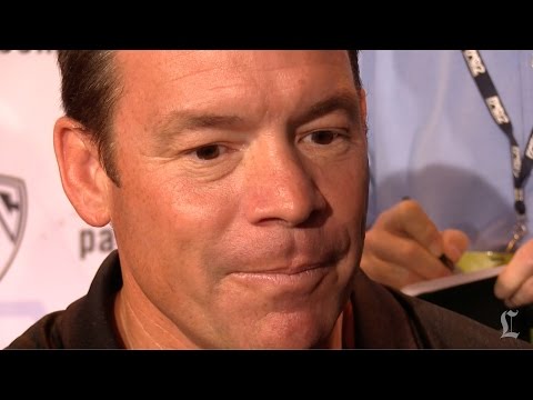 UCLA Coach Jim Mora at Pac-12 media day