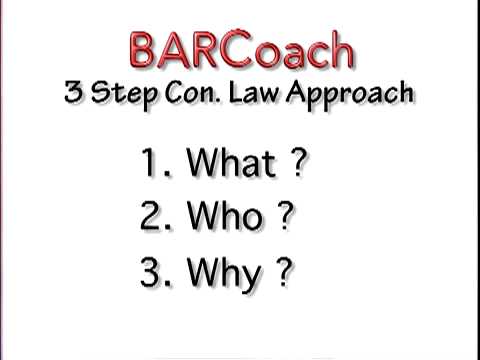 BAR EXAM 3 Steps to CONSTITUTIONAL LAW for MBE