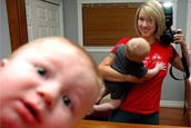 baby photobomb