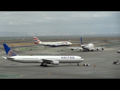 [ATC] Emirates, JAL, Air France + more Heavies at SFO - San Francisco International