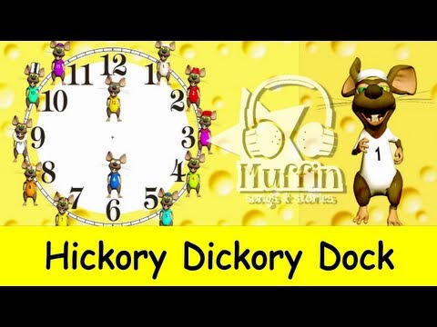 Muffin Songs - Hickory Dickory Dock | Easy learning to read the time on a clock