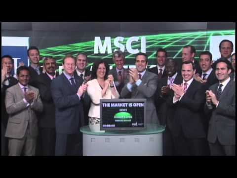 MSCI Inc. opens Toronto Stock Exchange, June 20, 2013.