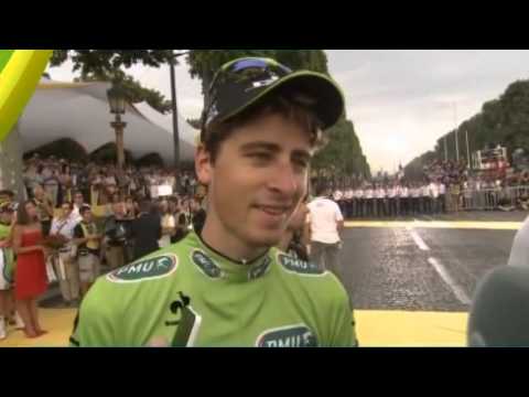 Peter Sagan after stage 21 about winning his third green jersey