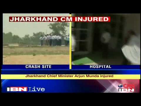 Jharkhand CM Arjun Munda survives helicopter crash at Ranchi airport