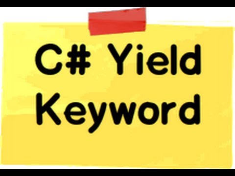 c# (Csharp):- What is the use of Yield keyword in c# ?