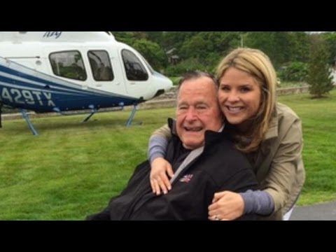 George H.W. Bush Skydives On His 90th Birthday