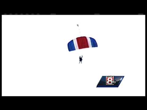 Uncut: President George H.W. Bush makes 90th birthday skydive