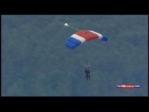 RAW VIDEO: Former President George HW Bush skydives in 90th birthday