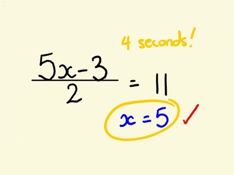 Algebra Shortcut Trick  - how to solve equations instantly