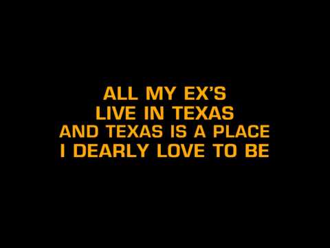 George Strait - All My Ex's Live In Texas (Karaoke)