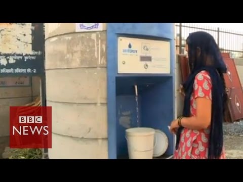 Water ATMs bring clean water to Delhi - BBC News