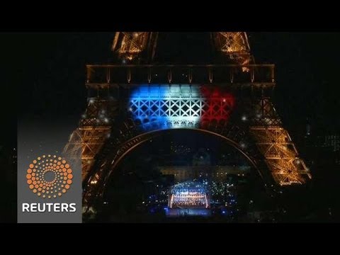 Bastille Day fireworks light up Eiffel Tower