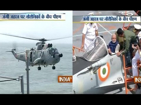 LIVE: PM Narendra Modi embarks on India's largest warship INS Vikramaditya