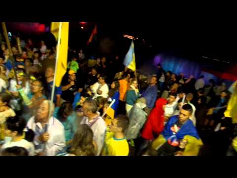 Celebration of Ukraine Independence Day on Niagara Falls. August 24th, 2014