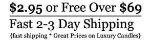 free shipping candles banner,