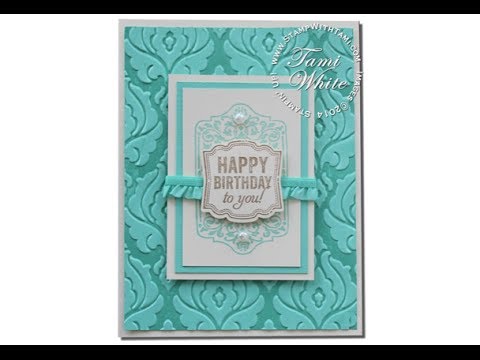 Baroque Texture Background Pop Card featuring Stampin Up