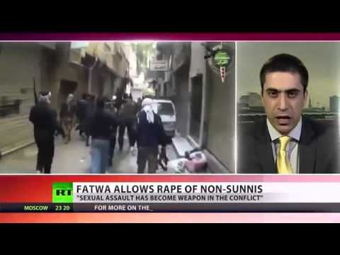 Sunni Muslim sheik issues fatwa saying rebels can rape Shiite Muslims and Christian Syrians.