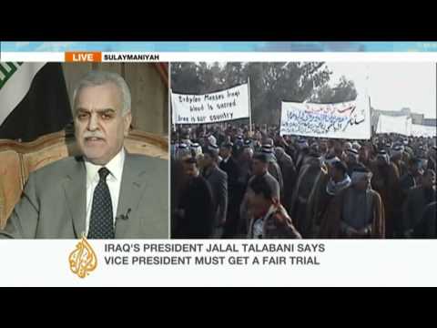 Iraqi Vice-President Tariq al-Hashemi speaks to Al Jazeera