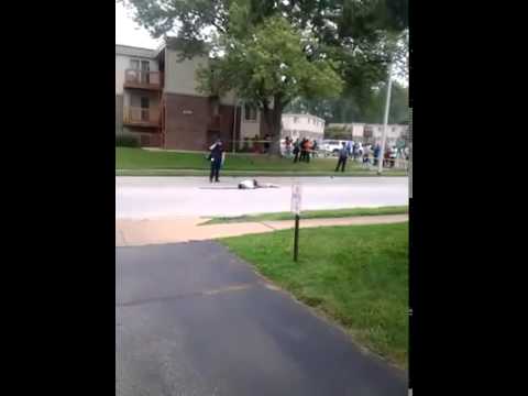 Mike Brown EyeWitness Crime Scene Video Ferguson, MO