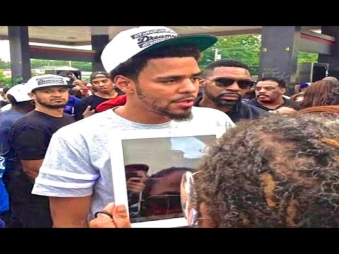 J.Cole visit's Ferguson Missouri Protest | Michael Mike Brown St. Louis [TRIBUTE BE FREE]