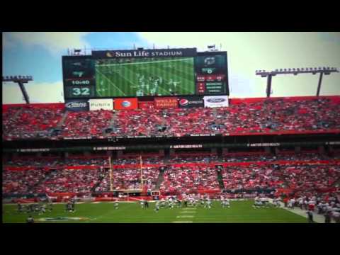 at the sunlife stadium: new england patriots vs miami dolphins