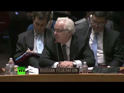 The efforts of radical forces and the self-imposed government in Kiev to forcefully overthrow local authorities in the East are unacceptable and endanger the lives of Ukrainians and Russians, Russia\'s UN envoy Vitaly Churkin told the Security Council. READ MORE: http://on.rt.com/mug9ujf

RT LIVE http://rt.com/on-air

Subscribe to RT! http://www.youtube.com/subscription_center?add_user=RussiaToday

Like us on Facebook http://www.facebook.com/RTnews
Follow us on Twitter http://twitter.com/RT_com
Follow us on Instagram http://instagram.com/rt
Follow us on Google+ http://plus.google.com/+RT

RT (Russia Today) is a global news network broadcasting from Moscow and Washington studios. RT is the first news channel to break the 1 billion YouTube views benchmark.