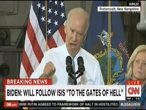 BREAKING NEWS! U.S. Vice President says: We Will Follow ISIS ‘To The Gates Of Hell’. ISIS destined for \'gates of hell\'. Joe Biden vows: Hell Is Where Islamic State Will Reside! Biden Delivers Fiery ISIS Remarks: We Will ‘Follow Them to the Gates of Hell!’
WASHINGTON (CBSDC/AP) — Vice President Joe Biden says the United States will follow the Islamic State of Iraq and Syria terror group to the “gates of hell.”
Speaking in Portsmouth, New Hampshire, Biden minced no words on how the U.S. will respond.
“We will follow them to the gates of hell until they are brought to justice because hell is where they will reside,” Biden said.
The vice president added: “If they think the American people will be intimidated, they don’t know us very well.”
During a press conference in Estonia on Wednesday, President Barack Obama said that the United States will not be intimidated by ISIS and that a coalition will be built to “degrade and destroy” the group.
Obama still did not give a timeline for deciding on a strategy to go after the extremist group’s operations in Syria. “It’s going to take time for us to be able to roll them back,” the president said at a news conference during a visit to Europe.
Obama vowed the U.S. would not forget the “terrible crime against these two fine young men.”
“We will not be intimidated. Their horrific acts only unite us as a country and stiffen our resolve to take the fight against these terrorists,” Obama said. “And those who make the mistake of harming Americans will learn that we will not forget, and that our reach is long and that justice will be served.”
Separately, Secretary of State John Kerry said in a statement: “Barbarity, sadly, isn’t new to our world. Neither is evil.”
Obama also sought to clean up the damage from his statement last week that “we don’t have a strategy yet” for dealing with the Islamic State group in Syria. Republicans quickly seized on the remark to argue the president lacks a coherent approach to fighting the extremist group.
“It is very important from my perspective that when we send our pilots in to do a job, that we know that this is a mission that’s going to work, that we’re very clear on what our objectives are, what our targets are,” Obamasaid. “We’ve made the case to Congress and we’ve made the case to the American people, and we’ve got allies behind us so that it’s not just a one-off, but it’s something that over time is going to be effective.”
Obama responded that the airstrikes have been effective in blunting the militant threat and he will continue to battle the “barbaric and ultimately empty vision” that the Islamic State represents. He said he will be consulting with NATO allies at a summit in Wales Thursday and Friday on a strategy to combat the Islamic State and other militant networks that arise.

US Vice President Joe Biden: We Will Follow ISIS To The Gate Of Hell US Vice President Joe Biden: We Will Follow ISIS To The Gate Of Hell US Vice President Joe Biden: We Will Follow ISIS To The Gate Of Hell US Vice President Joe Biden: We Will Follow ISIS To The Gate Of Hell US Vice President Joe Biden: We Will Follow ISIS To The Gate Of Hell US Vice President Joe Biden: We Will Follow ISIS To The Gate Of Hell US Vice President Joe Biden: We Will Follow ISIS To The Gate Of Hell US Vice President Joe Biden: We Will Follow ISIS To The Gate Of Hell US Vice President Joe Biden: We Will Follow ISIS To The Gate Of Hell US Vice President Joe Biden: We Will Follow ISIS To The Gate Of Hell US Vice President Joe Biden: We Will Follow ISIS To The Gate Of Hell US Vice President Joe Biden: We Will Follow ISIS To The Gate Of Hell US Vice President Joe Biden: We Will Follow ISIS To The Gate Of Hell