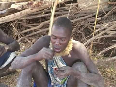 Some of the last indigenous people of Africa, the Hadzabe tribe at Lake Eyasi in northern Tanzania