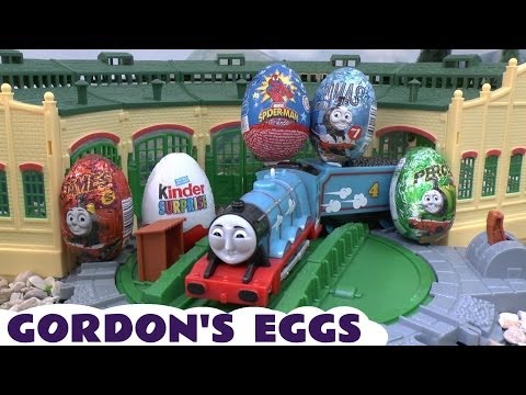 Thomas and Friends Surprise Eggs Kinder Surprise Egg Spider-Man Surprise Toys Spider-Man Thomas Tank