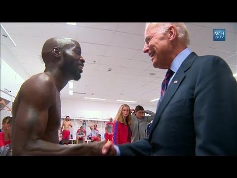 Biden's Dressing Room Visit to U.S. Soccer Team