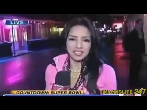 Sexy News Reporter Owns Drunk 49ers Fan! STD