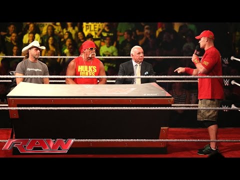 John Cena interrupts the WWE Hall of Fame Forum: Raw, Aug. 25, 2014