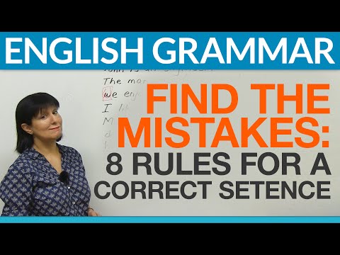 8 English Sentences: Find the Mistakes