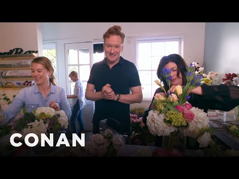 Conan Delivers Valentine's Day Bouquets