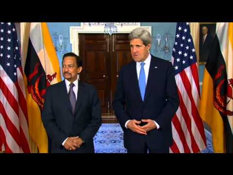 Secretary Kerry Delivers Remarks With Bruneian Sultan Hassanal