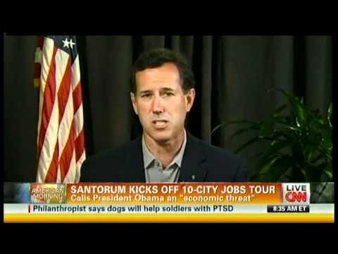 CNN's Ali Velshi owns Rick Santorum!  280,000,000 jobs - 40,000,000 jobs = LESS THAN 0 JOBS?!