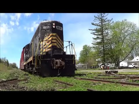 ND&W Railroad PREX 1601 Creeps Down Bad Track IN Napoleon Ohio